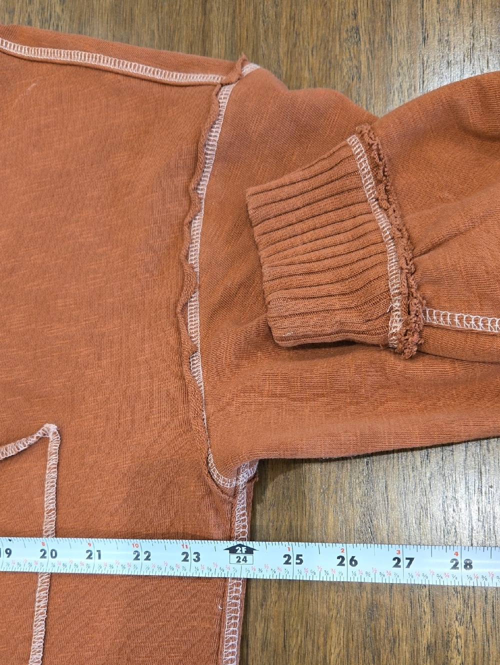 Pilcro Knit Crewneck Sweater - Rust - Picture 4 of 15